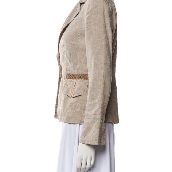 Trina Turk Beige Linen Blazer Women’s Size 4 - Very Good Condition - Picture 5 of 7